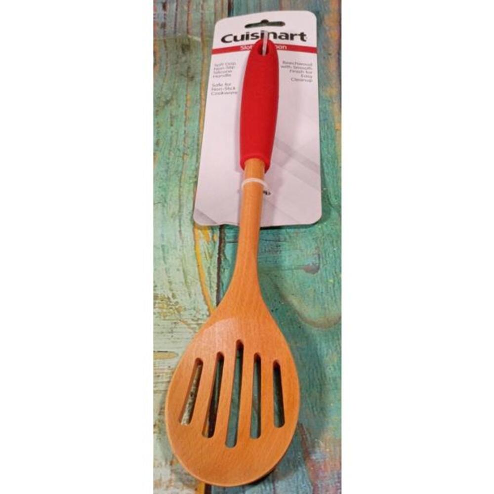 Cuisinart Silicone‎ & Wood Slotted Spoon